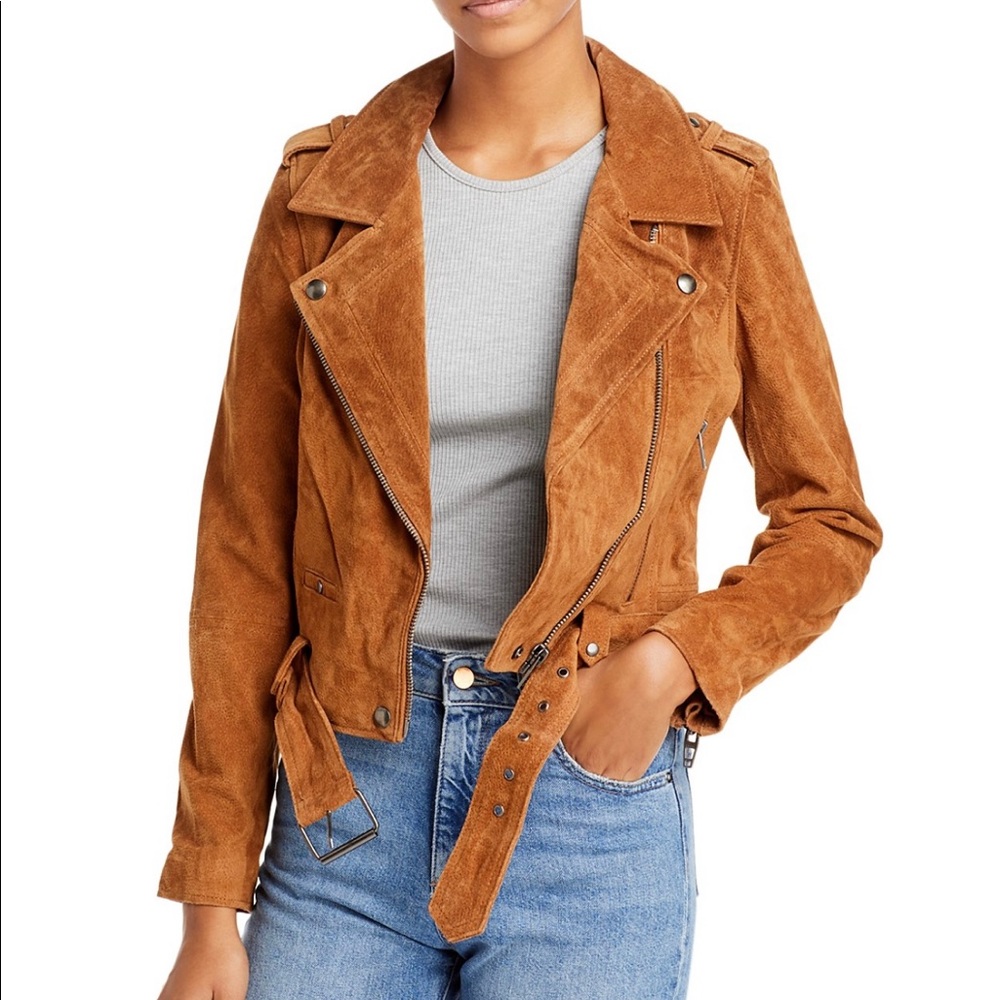 BLANKNYC Suede Moto Jacket - Tan